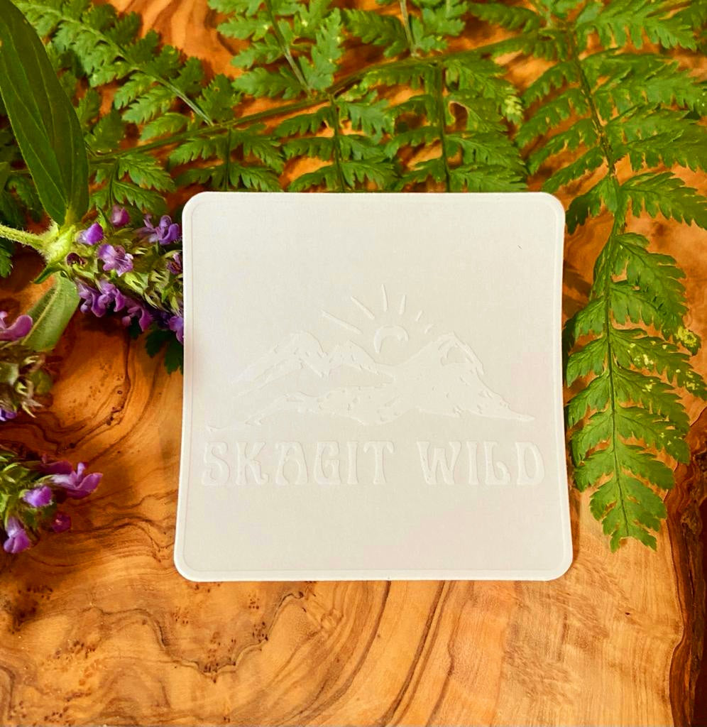 Skagit Wild Square White and Transparent Sticker