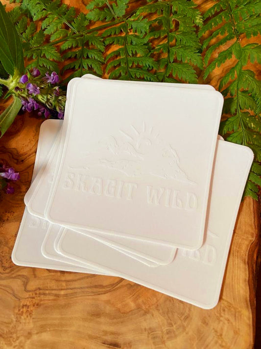 Skagit Wild Square White and Transparent Sticker
