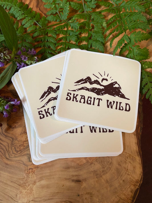 Skagit Wild Square Tan Sticker