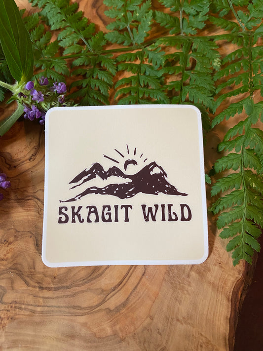 Skagit Wild Square Tan Sticker